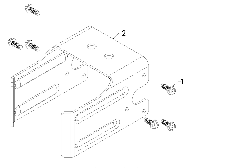Dislodger Bracket Diagram and Parts List for LS25 (24BF552B756)(2017) Cub Cadet Log Splitter
